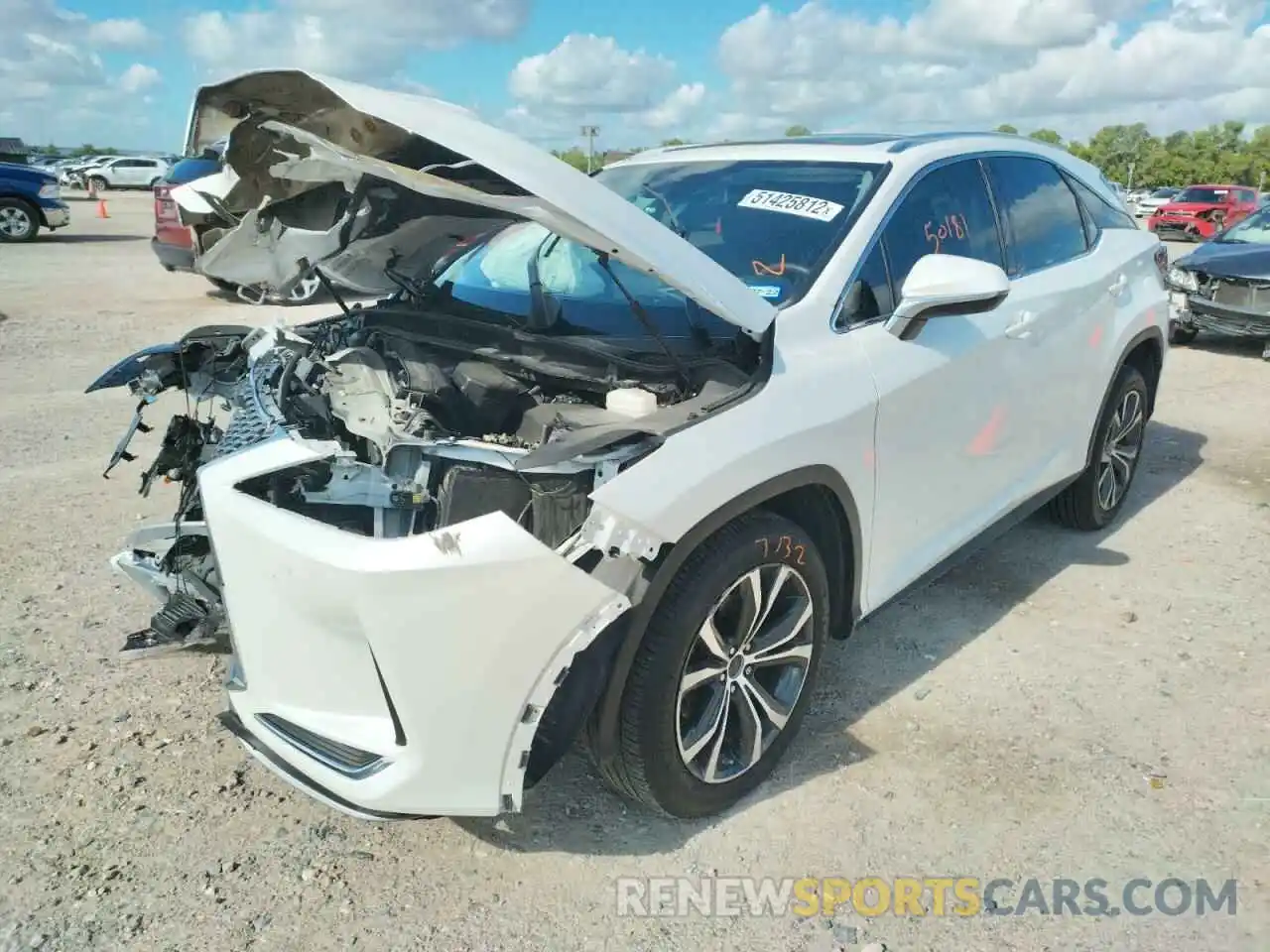 2 Photograph of a damaged car 2T2HZMAAXLC176292 LEXUS RX350 2020