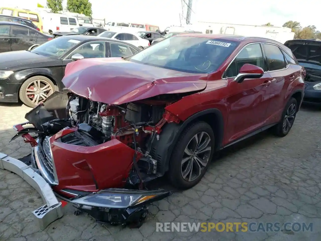 2 Photograph of a damaged car 2T2HZMDAXLC233215 LEXUS RX350 2020