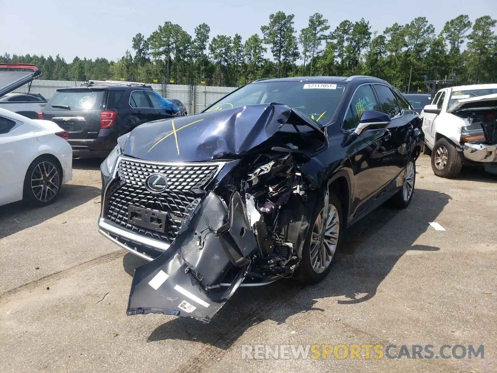 2 Photograph of a damaged car 2T2JZMDA4LC231400 LEXUS RX350 2020