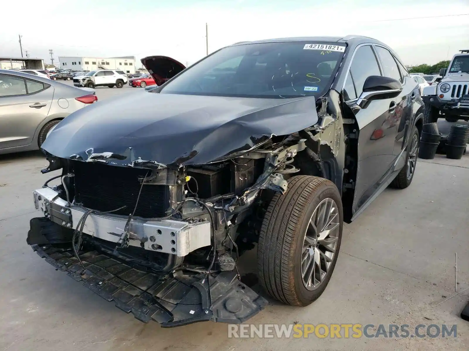 2 Photograph of a damaged car 2T2YZMDA0LC257622 LEXUS RX350 2020