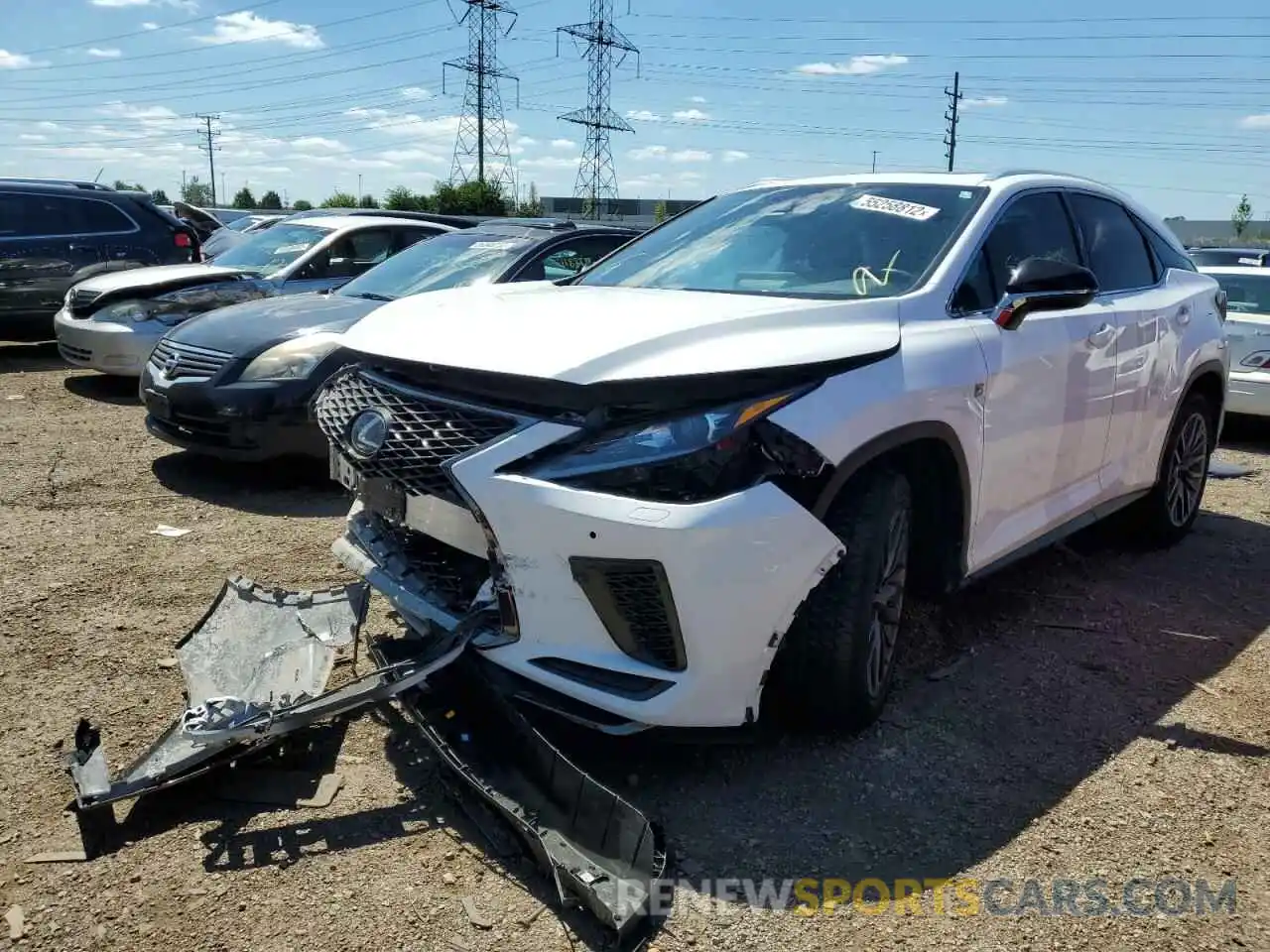 2 Photograph of a damaged car 2T2YZMDA8LC232936 LEXUS RX350 2020