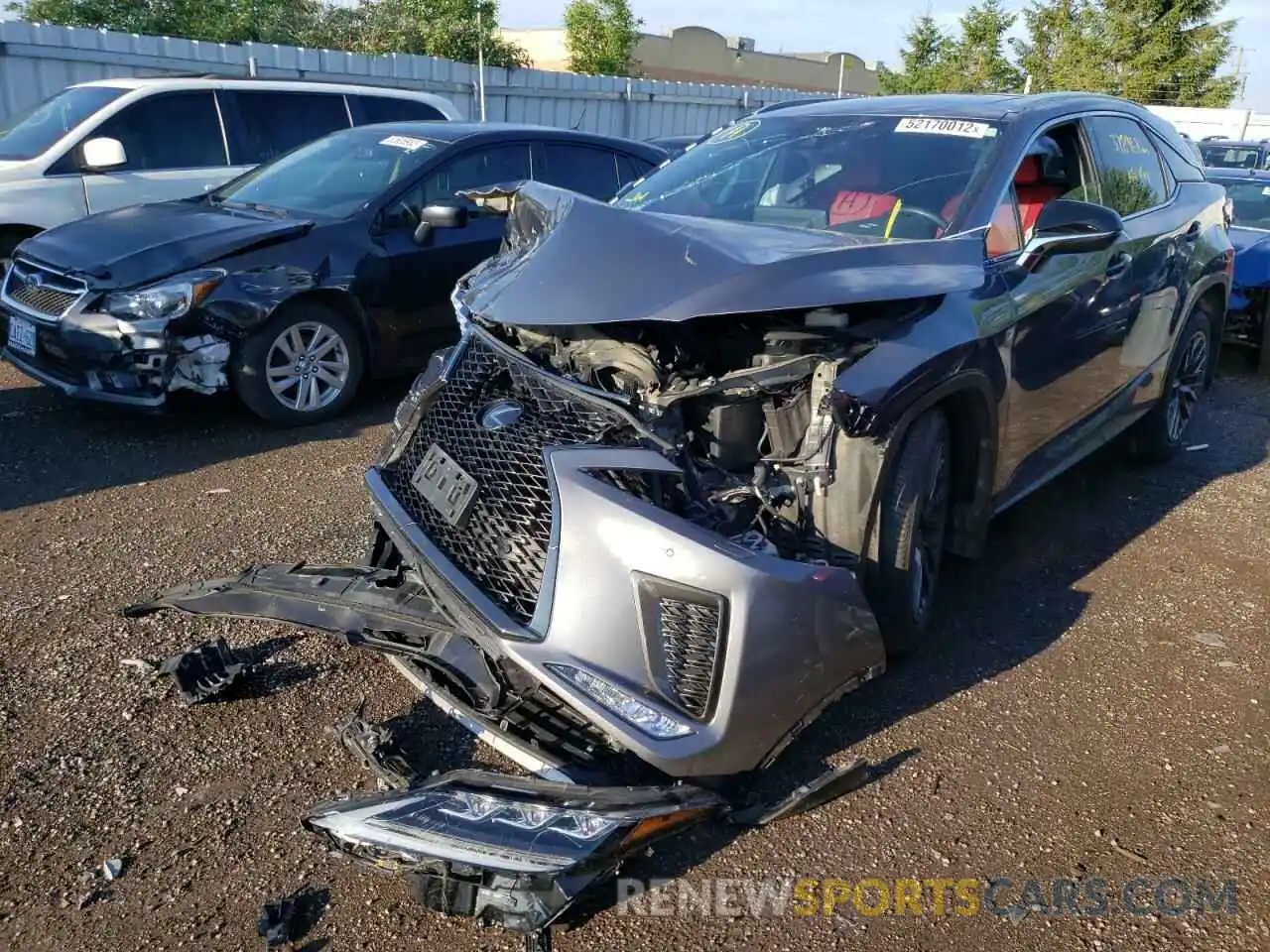 2 Photograph of a damaged car 2T2YZMDA8LC235917 LEXUS RX350 2020