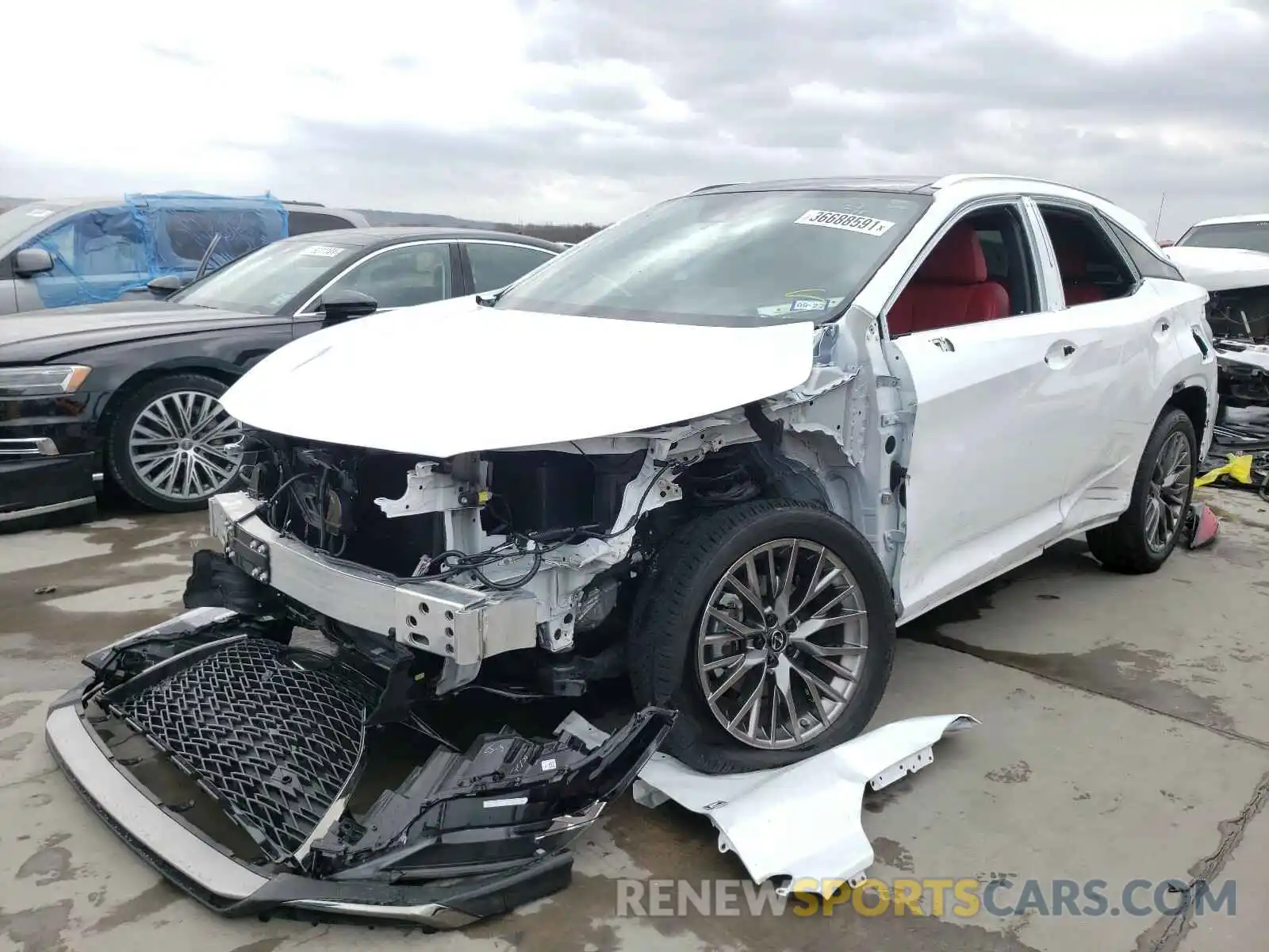 2 Photograph of a damaged car 2T2YZMDAXLC257336 LEXUS RX350 2020