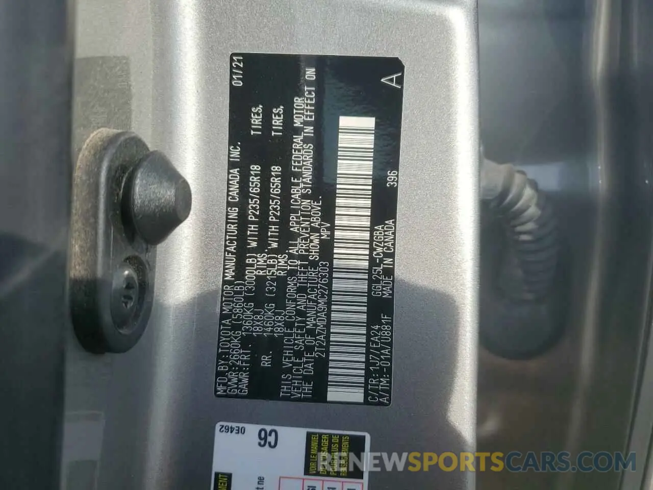 12 Photograph of a damaged car 2T2AZMDA9MC276303 LEXUS RX350 2021