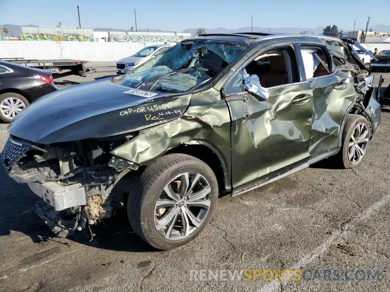 1 Photograph of a damaged car 2T2HZMAA6MC199960 LEXUS RX350 2021