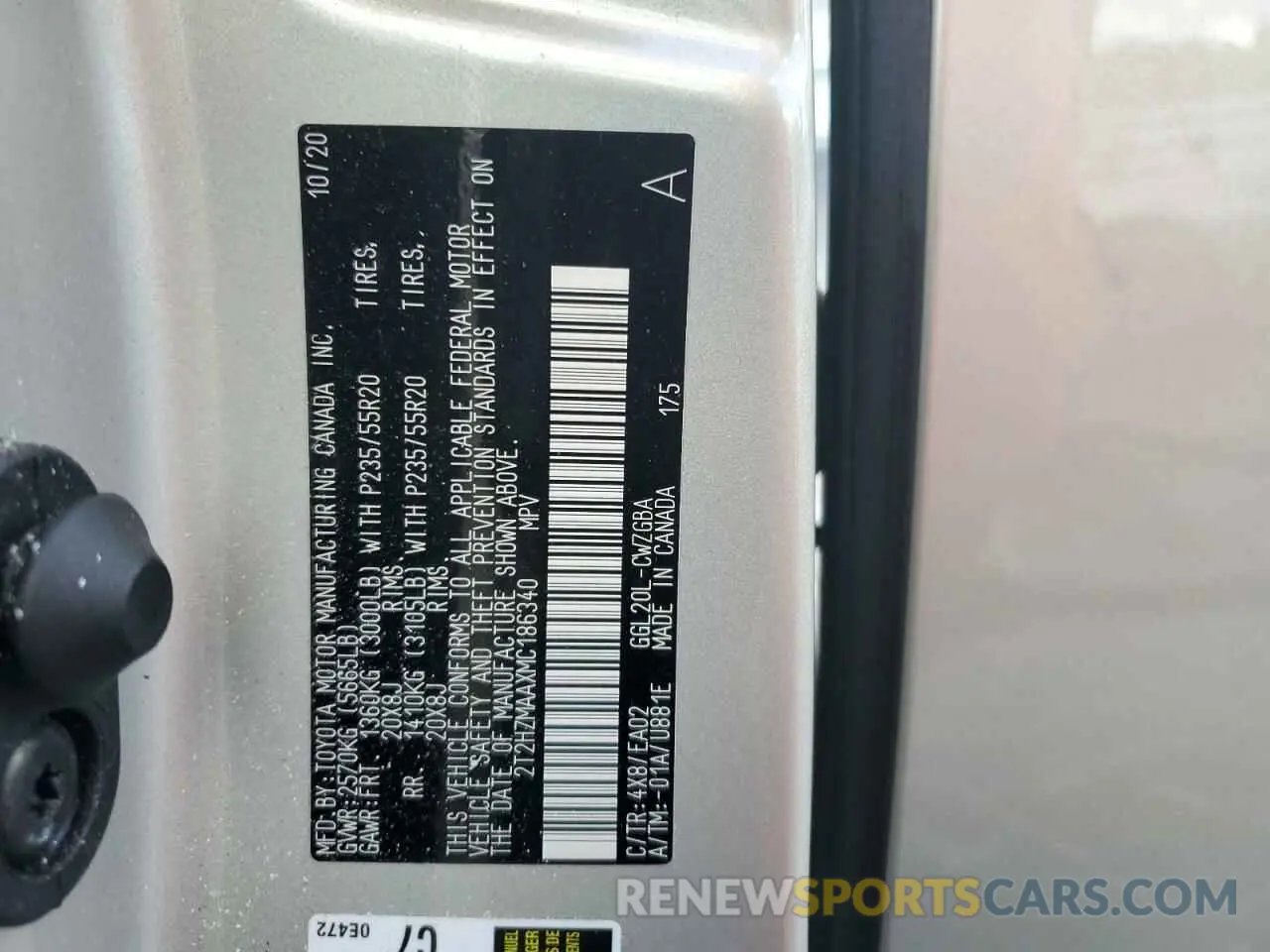 15 Photograph of a damaged car 2T2HZMAAXMC186340 LEXUS RX350 2021