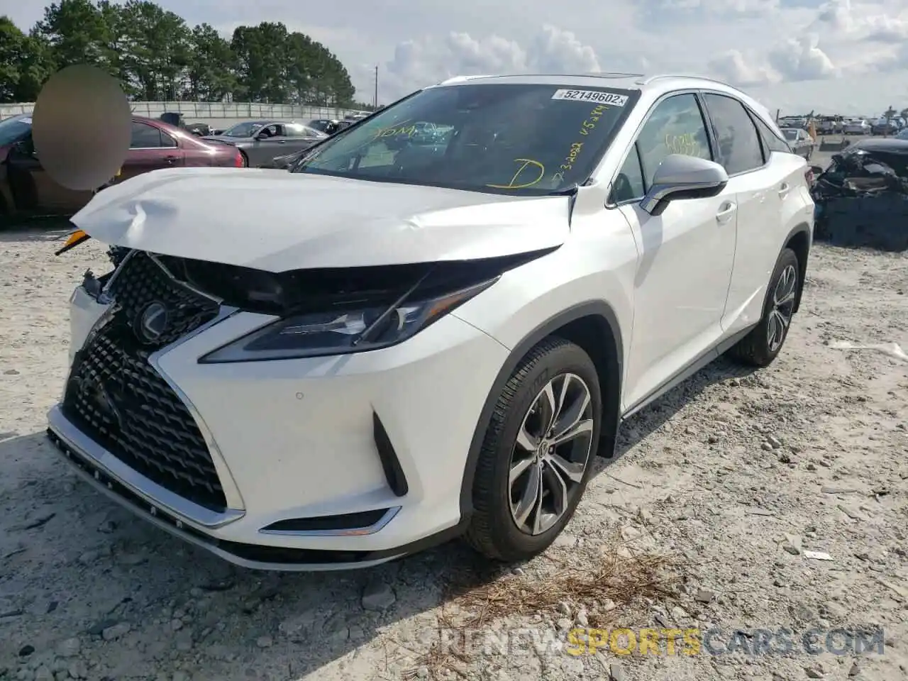 2 Photograph of a damaged car 2T2HZMDA0MC265284 LEXUS RX350 2021