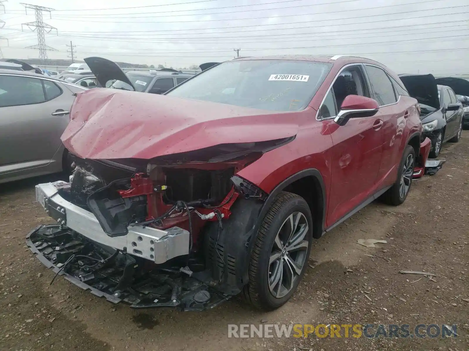 2 Photograph of a damaged car 2T2HZMDA2MC267666 LEXUS RX350 2021