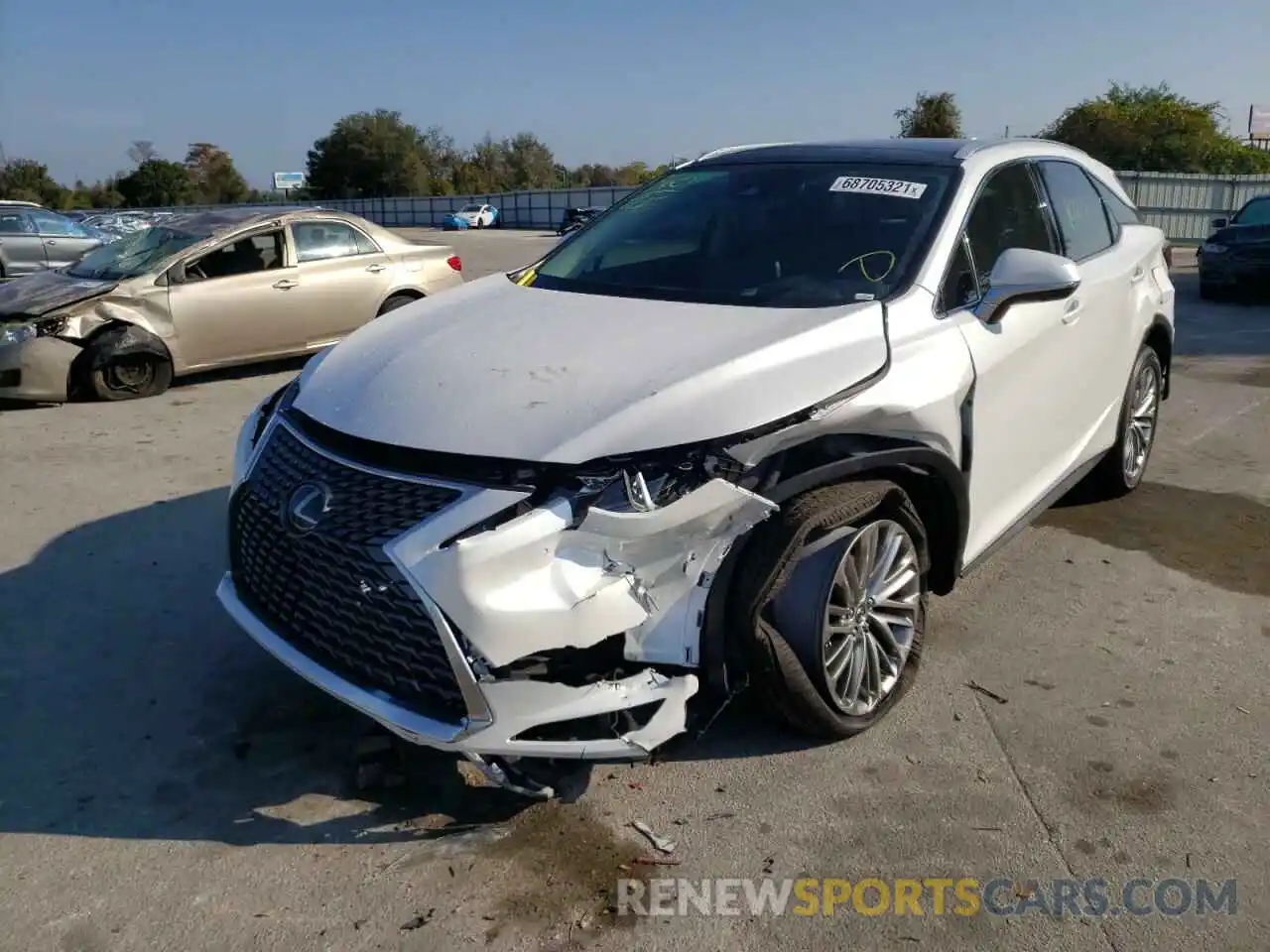 2 Photograph of a damaged car 2T2JZMAA2MC186849 LEXUS RX350 2021