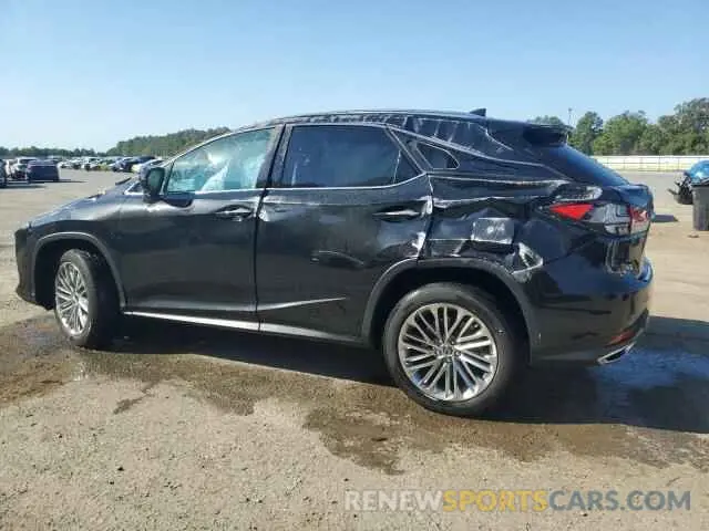 2 Photograph of a damaged car 2T2JZMAA3MC197682 LEXUS RX350 2021
