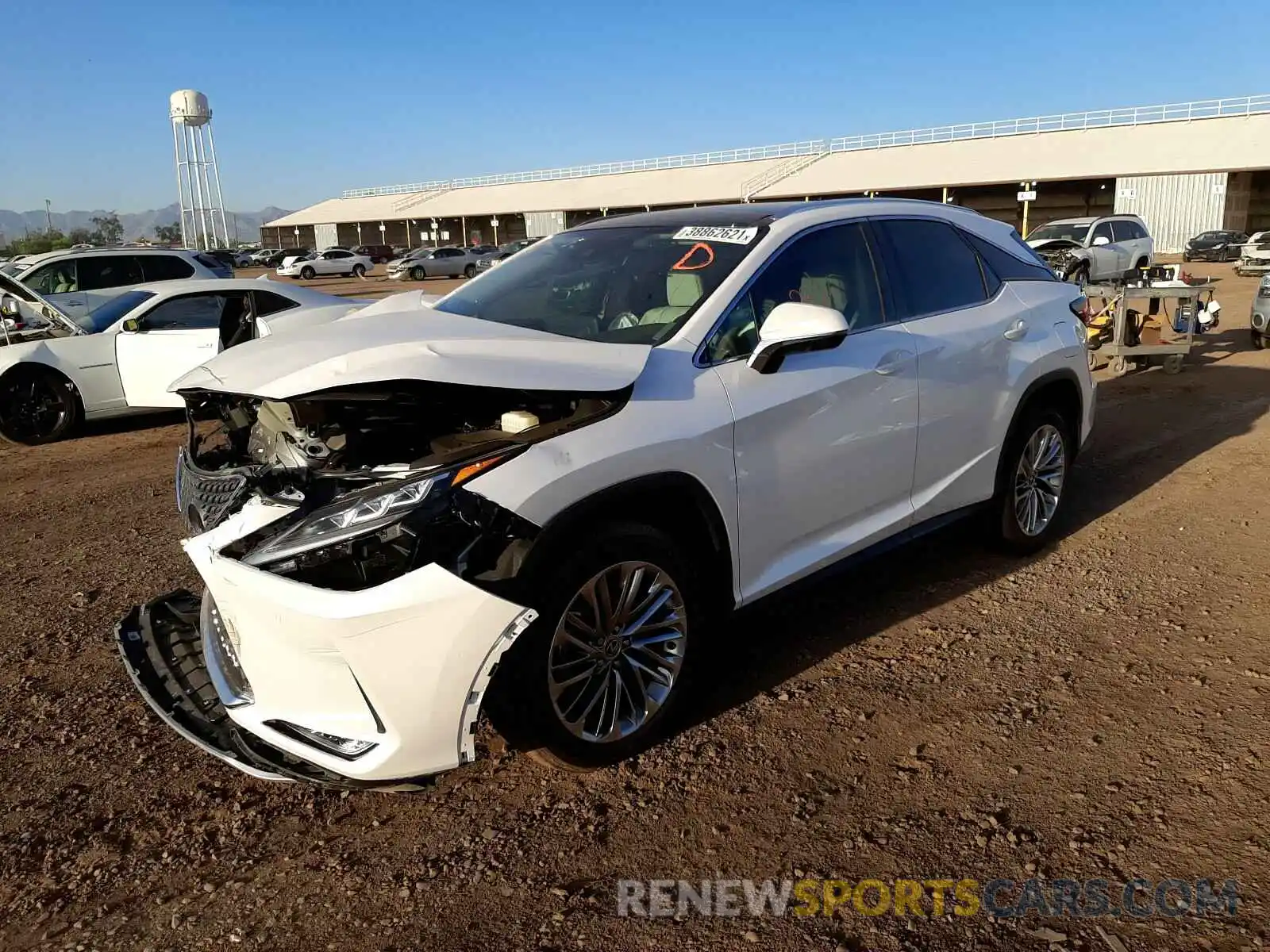 2 Photograph of a damaged car 2T2JZMAA9MC196777 LEXUS RX350 2021