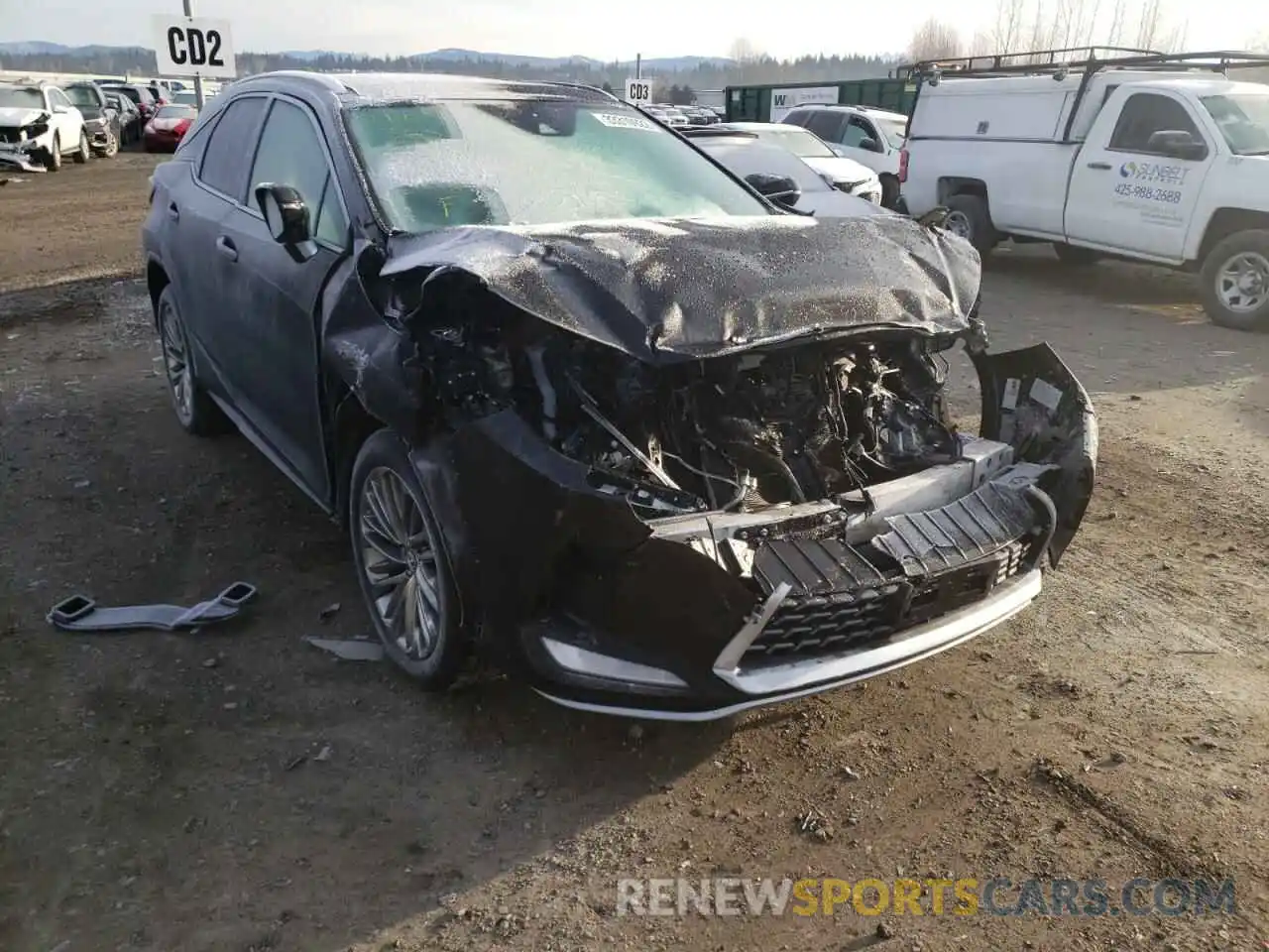 1 Photograph of a damaged car 2T2JZMDA1MC264680 LEXUS RX350 2021