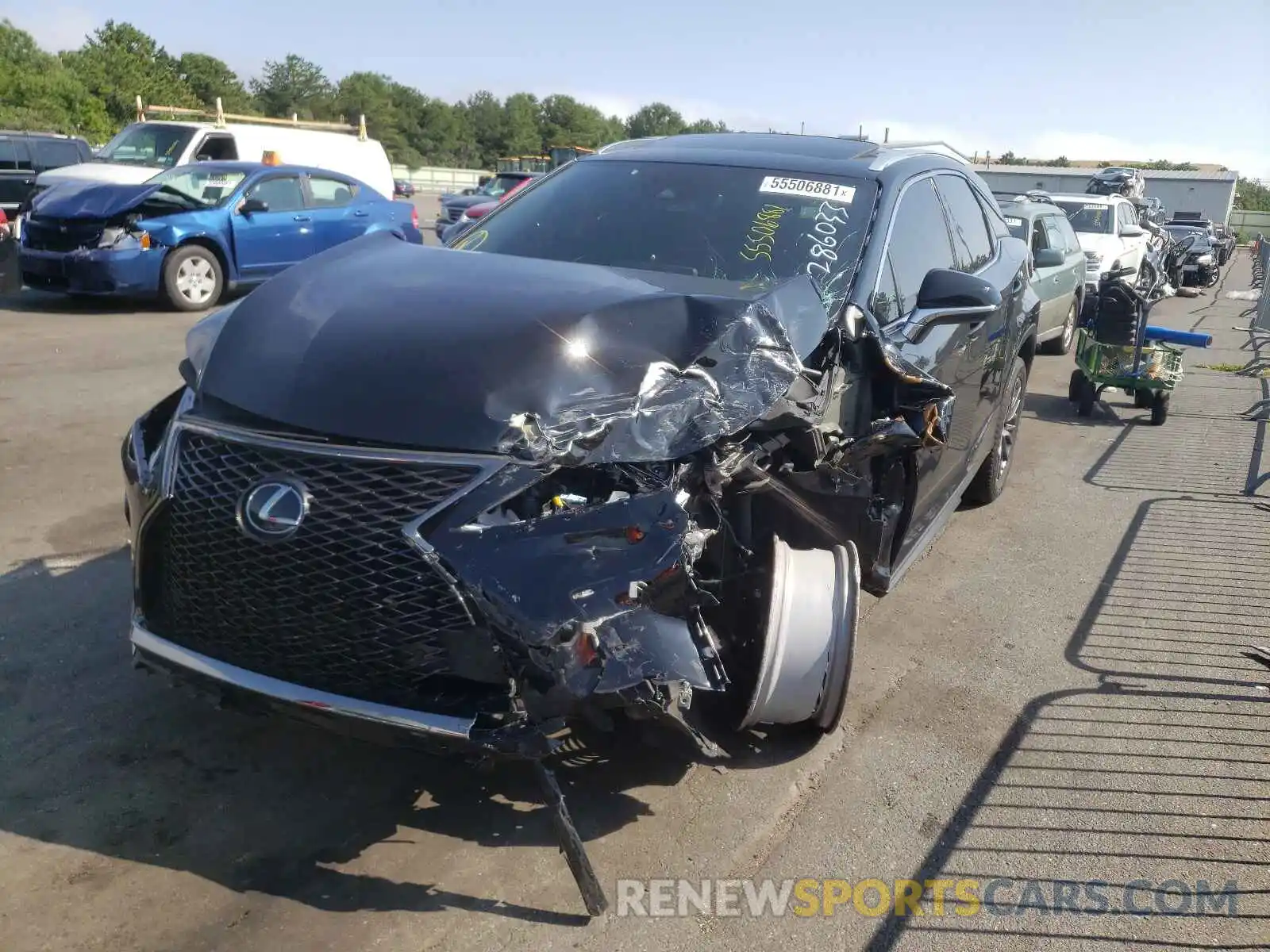 2 Photograph of a damaged car 2T2SZMDA6MC286033 LEXUS RX350 2021