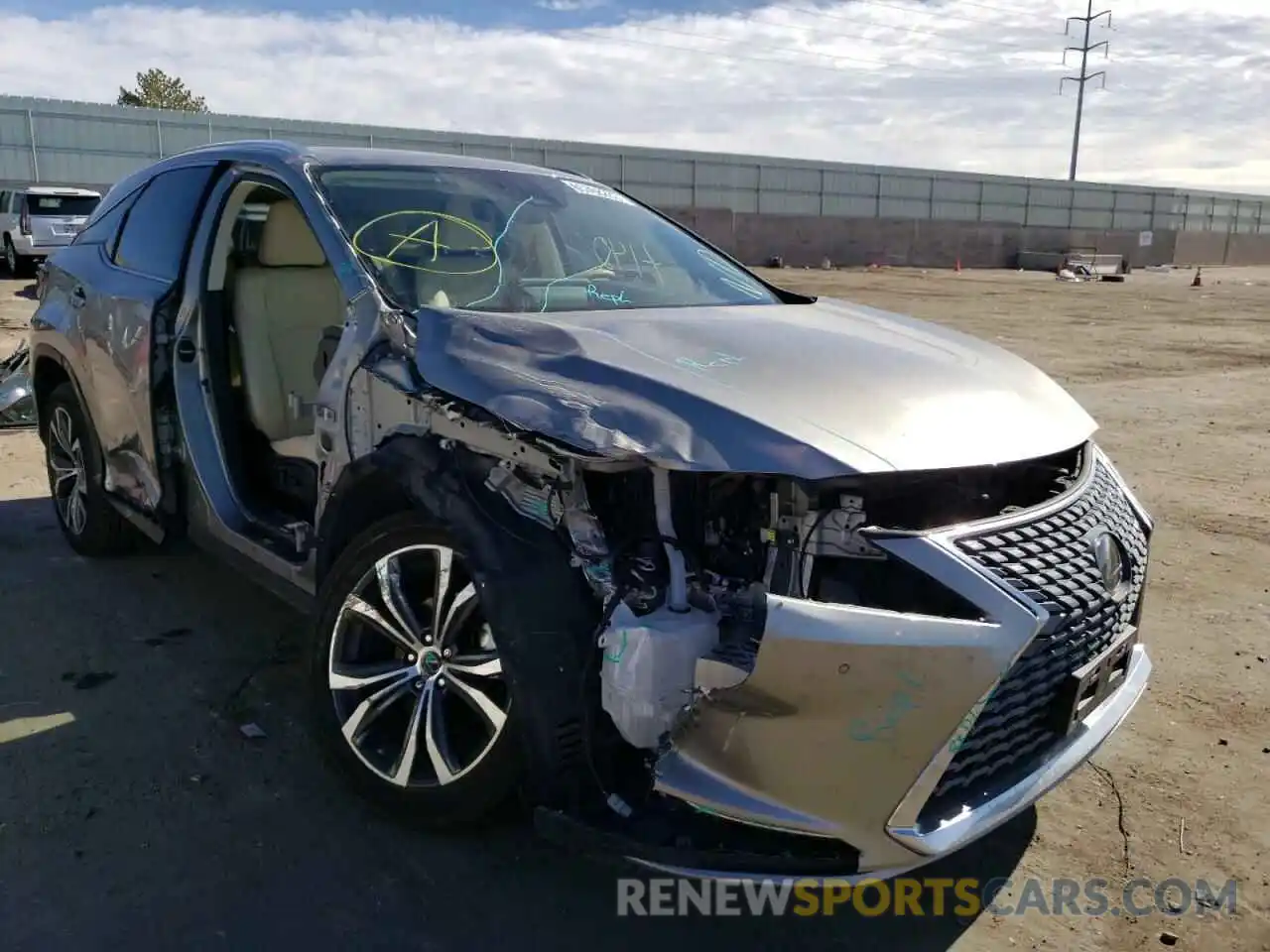 1 Photograph of a damaged car 2T2HZMAA0NC232419 LEXUS RX350 2022