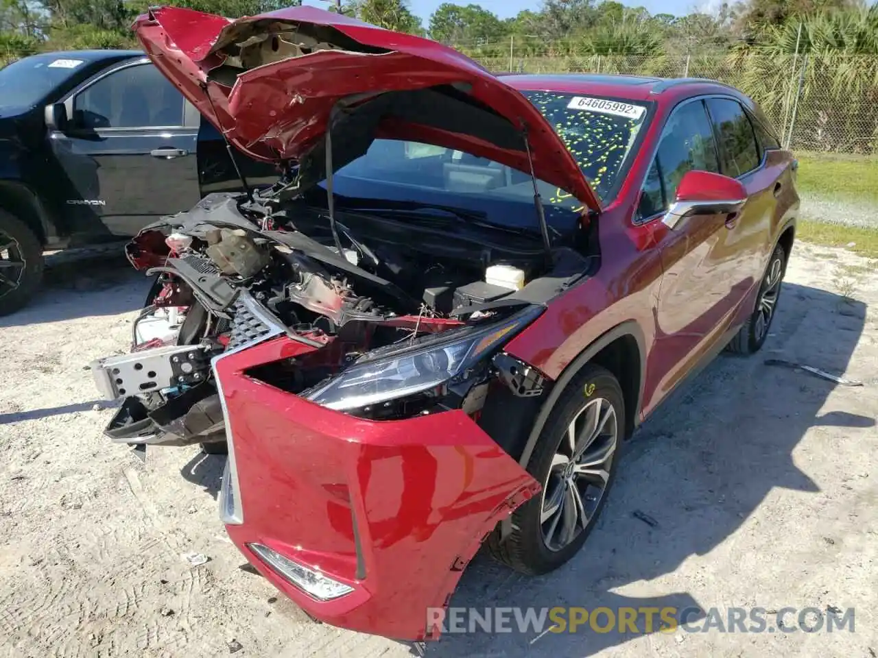 2 Photograph of a damaged car 2T2HZMAA4NC238305 LEXUS RX350 2022