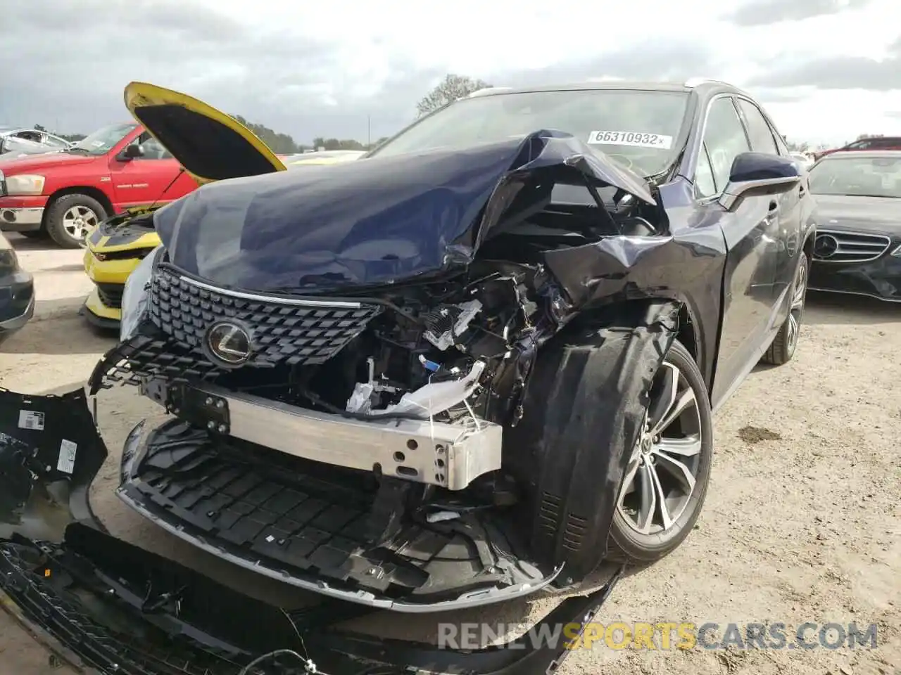 2 Photograph of a damaged car 2T2HZMAA8NC237108 LEXUS RX350 2022