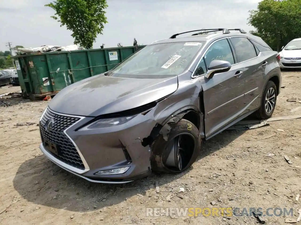 2 Photograph of a damaged car 2T2HZMDA7NC309492 LEXUS RX350 2022