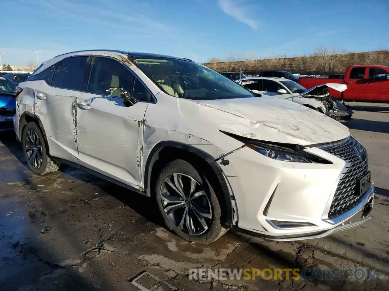 4 Photograph of a damaged car 2T2HZMDA8NC319710 LEXUS RX350 2022