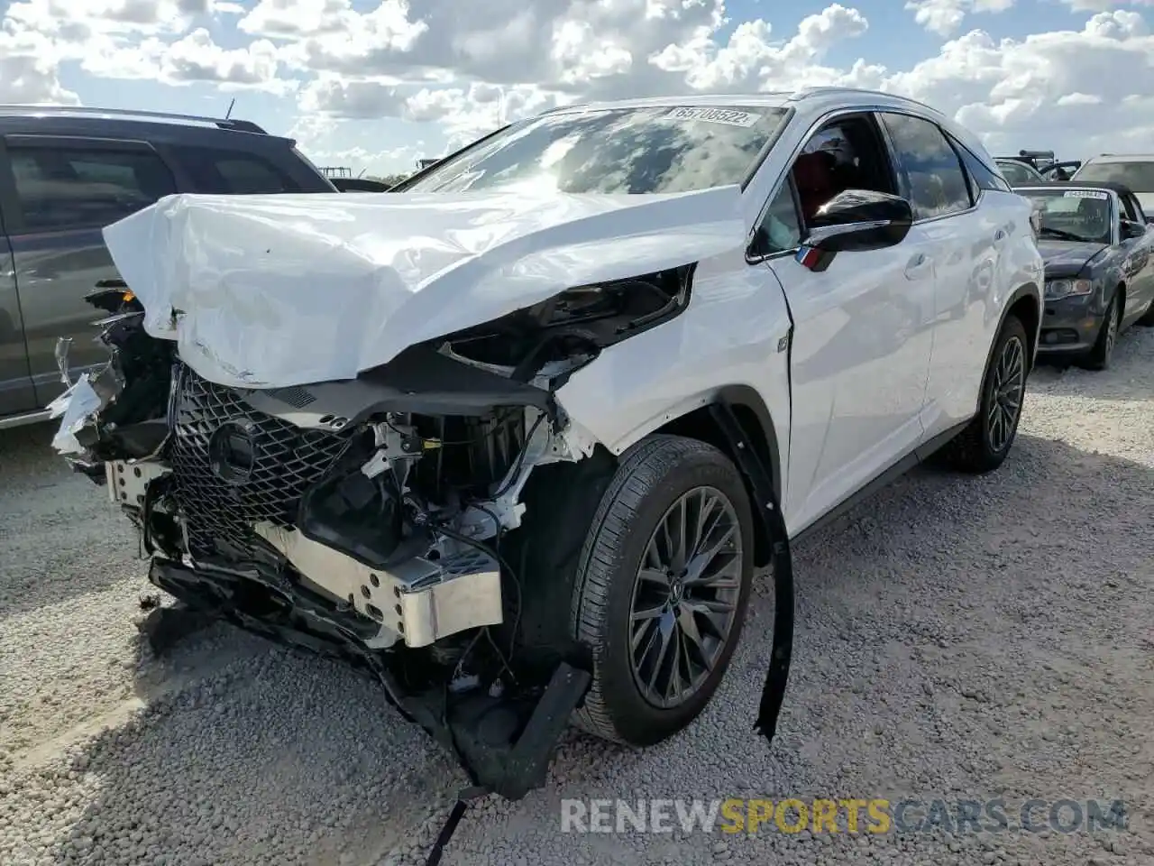 2 Photograph of a damaged car 2T2YZMDA7NC338264 LEXUS RX350 2022