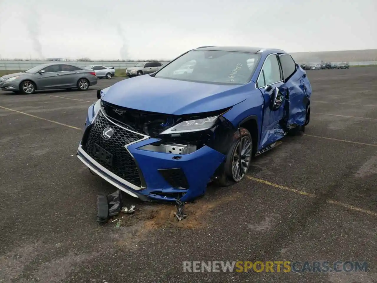 2 Photograph of a damaged car 2T2YZMDAXNC318364 LEXUS RX350 2022