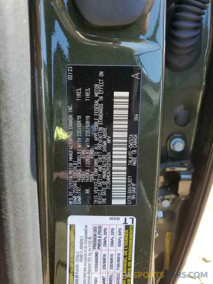 14 Photograph of a damaged car 2T2BAMCA7PC010604 LEXUS RX350 2023