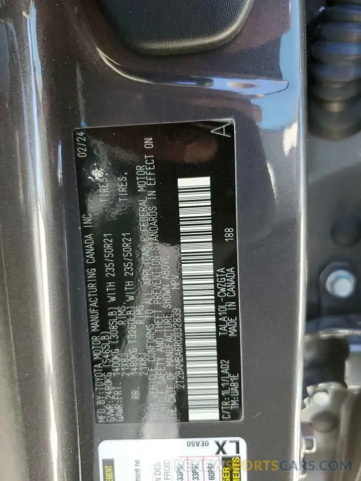 13 Photograph of a damaged car 2T2BAMBA6RC032839 LEXUS RX350 2024