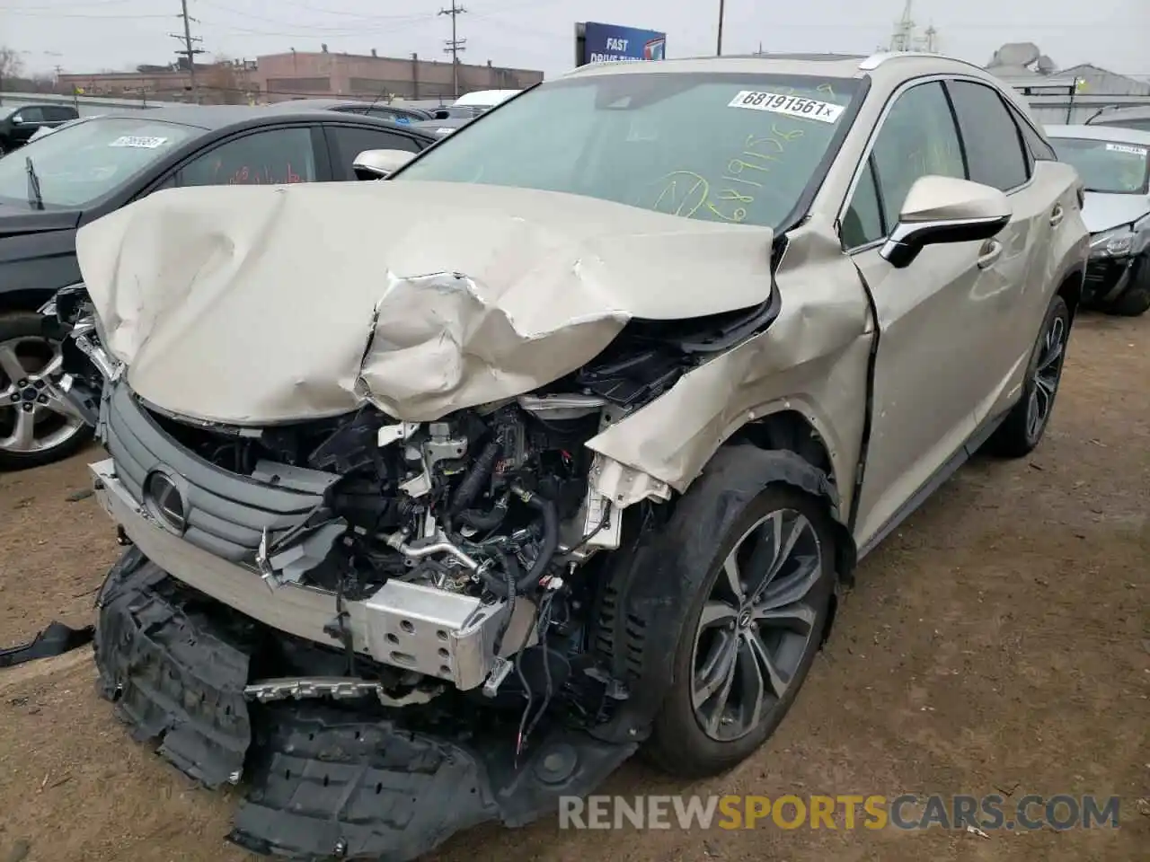 2 Photograph of a damaged car 2T2BGMCA3KC038441 LEXUS RX450 2019