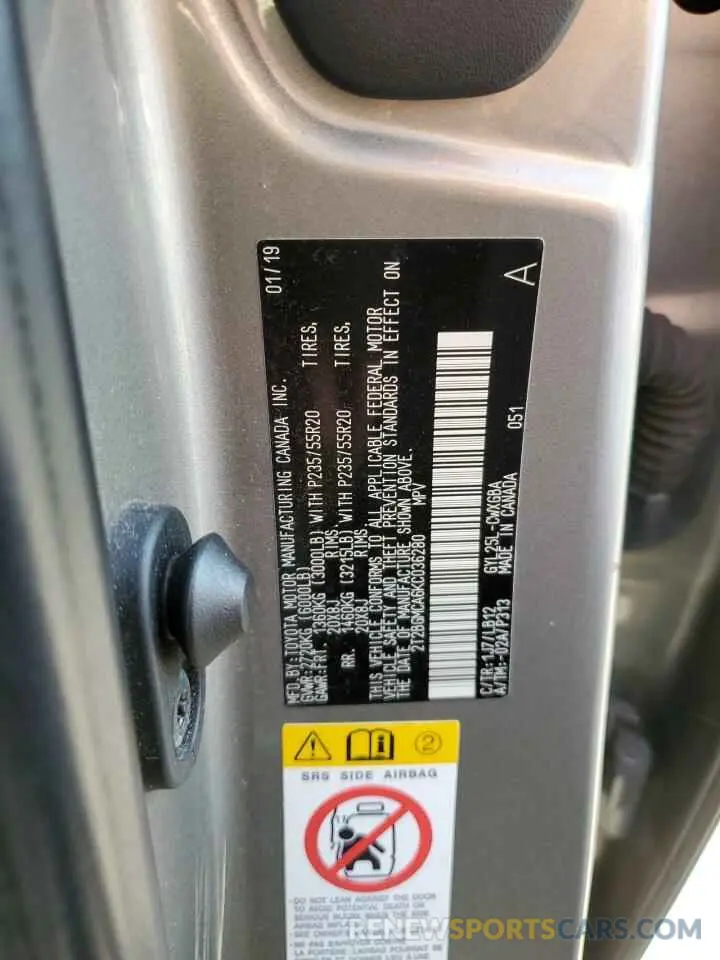 16 Photograph of a damaged car 2T2BGMCA6KC036280 LEXUS RX450 2019