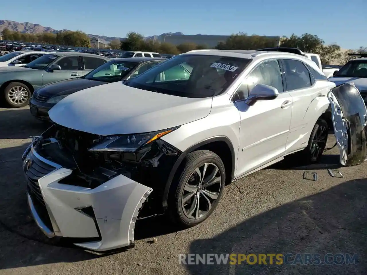 1 Photograph of a damaged car 2T2BGMCA8KC030318 LEXUS RX450 2019