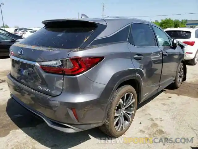 4 Photograph of a damaged car 2T2BGMCA8KC041299 LEXUS RX450 2019