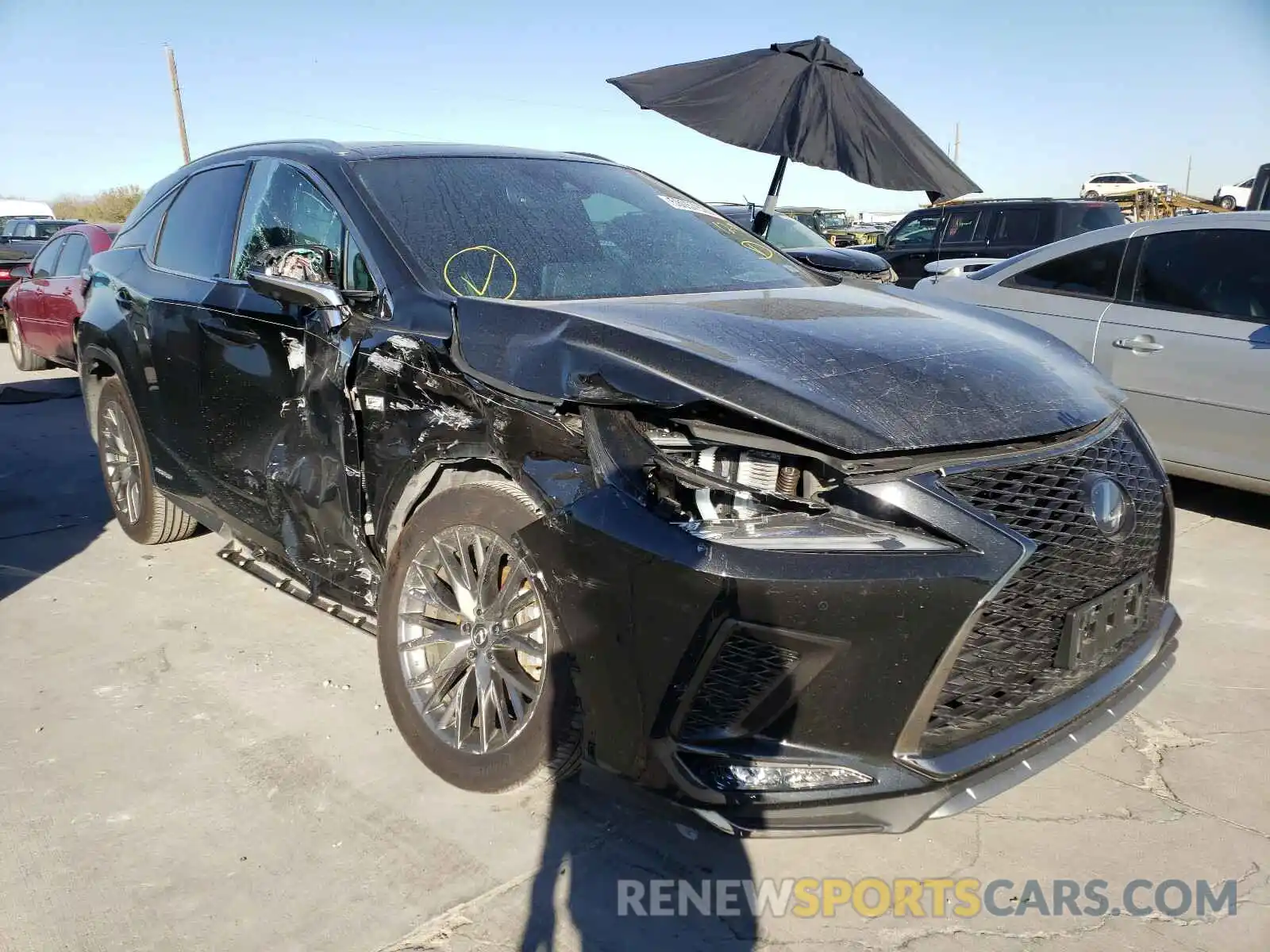 1 Photograph of a damaged car 2T2YGMDA1LC043678 LEXUS RX450 2020