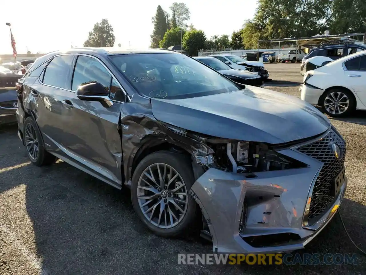 1 Photograph of a damaged car 2T2YGMDA4MC070956 LEXUS RX450 2021