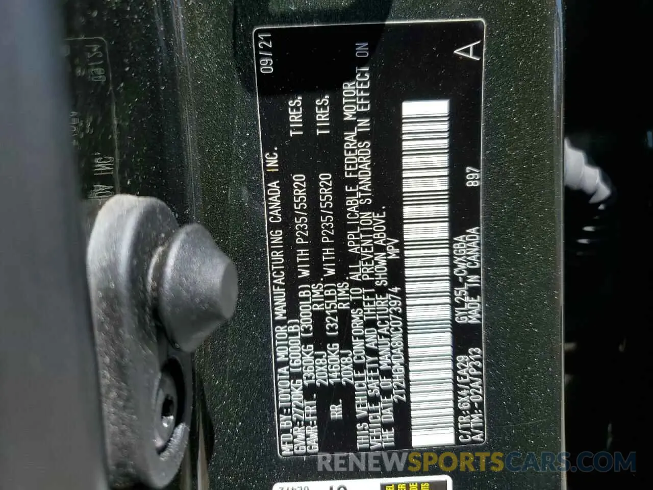 14 Photograph of a damaged car 2T2HGMDA8NC073974 LEXUS RX450 2022