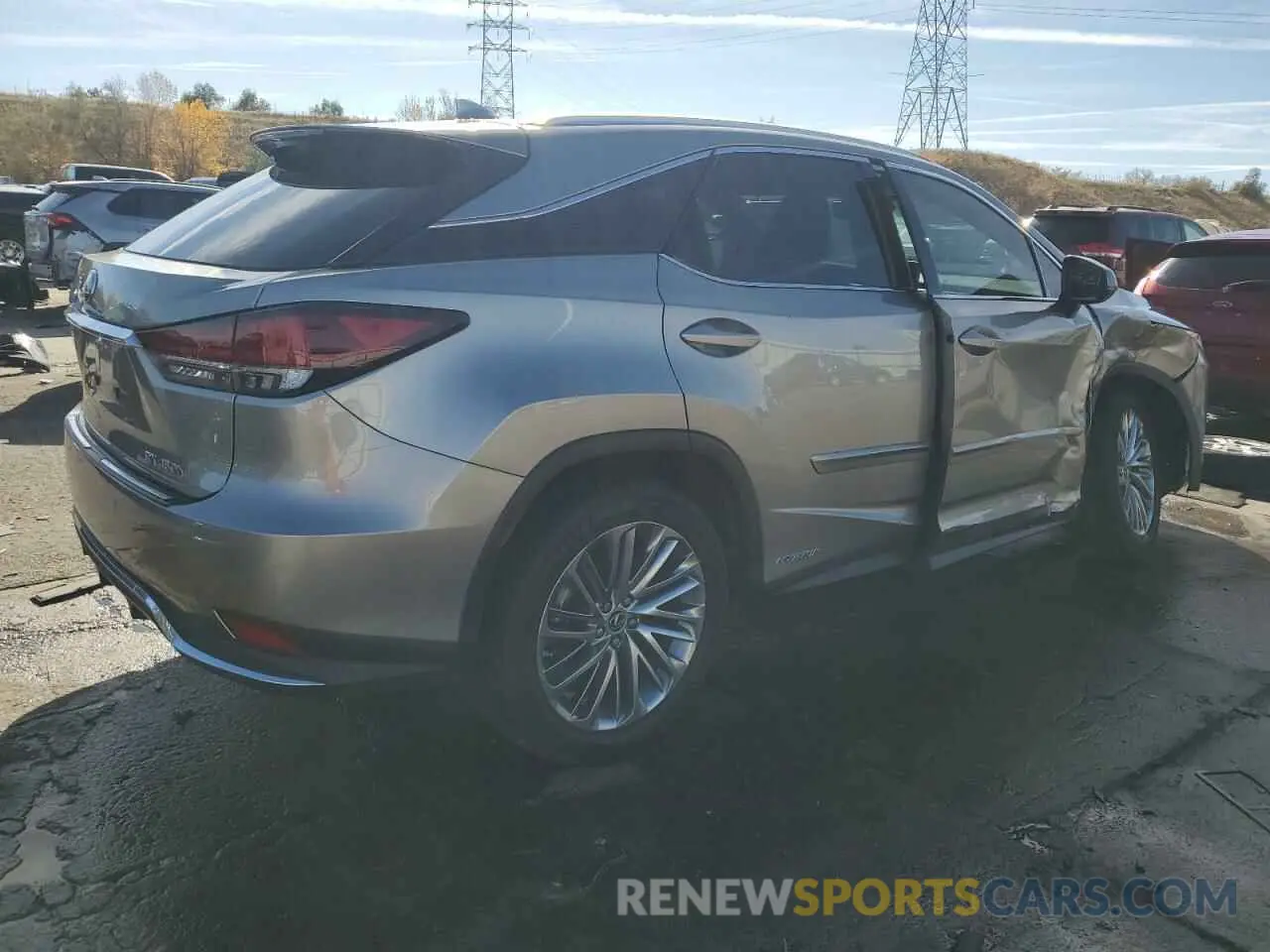 3 Photograph of a damaged car 2T2JGMDA0NC083321 LEXUS RX450 2022