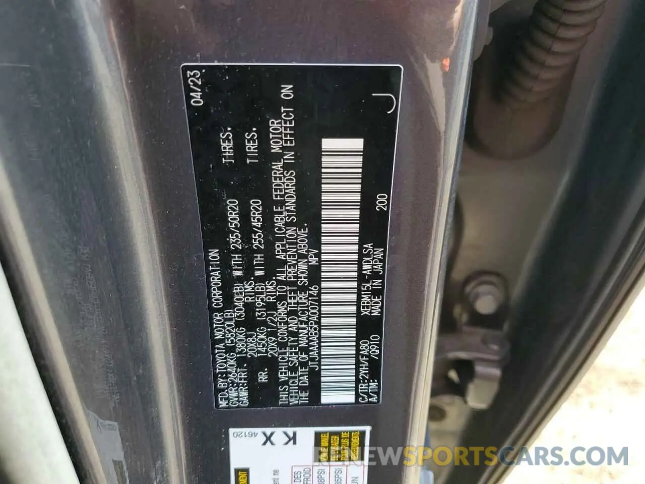13 Photograph of a damaged car JTJAAAAB5PA007146 LEXUS RZ 450E 2023