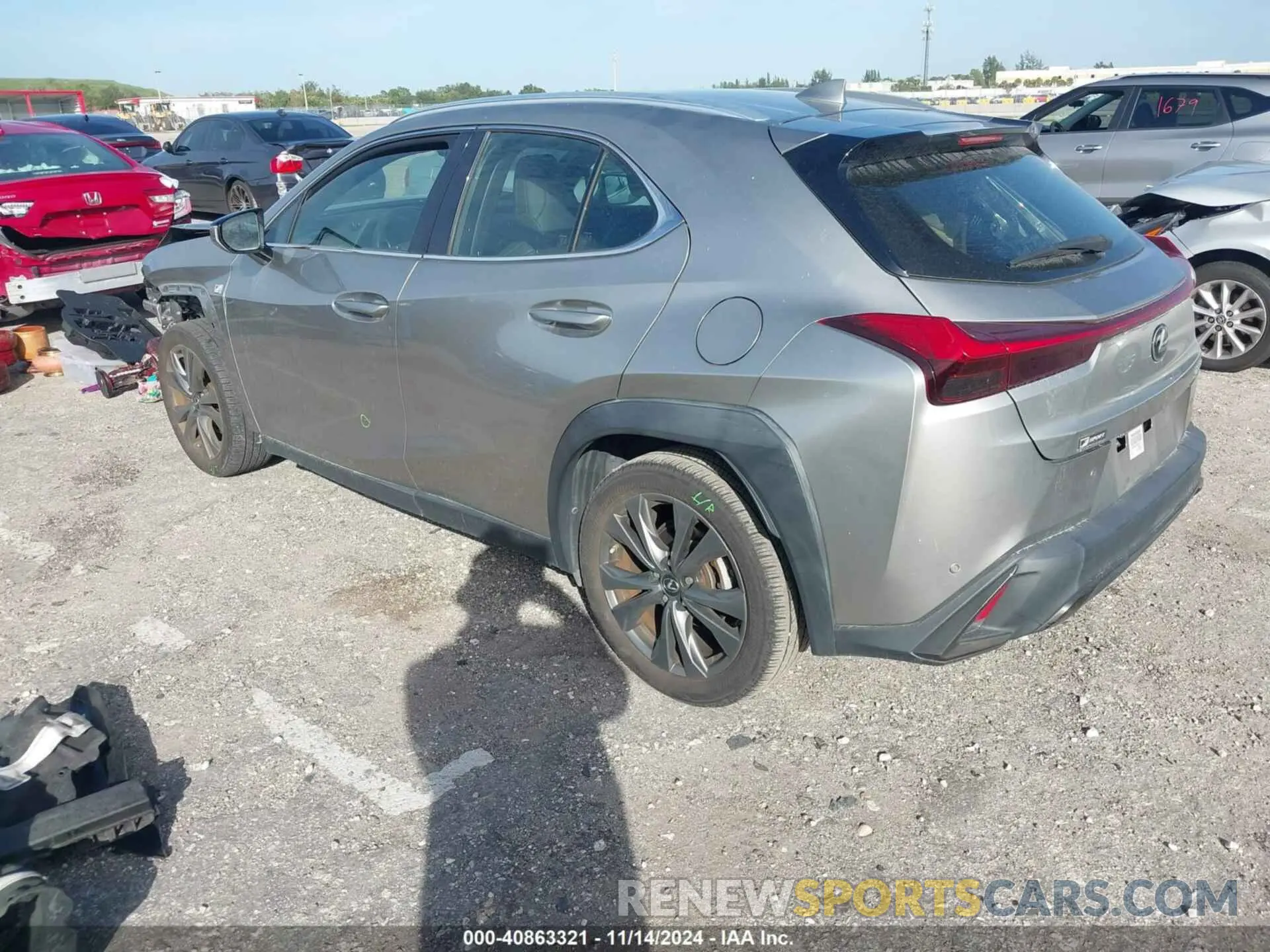 3 Photograph of a damaged car JTHY3JBH3K2014256 LEXUS UX 200 2019