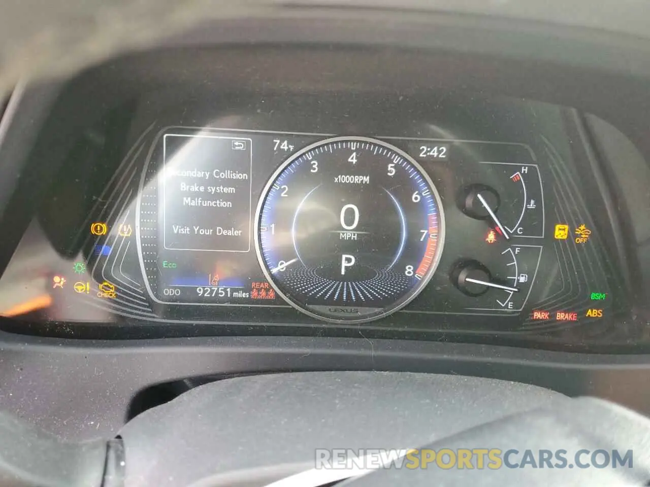 9 Photograph of a damaged car JTHY3JBH4K2014363 LEXUS UX 200 2019