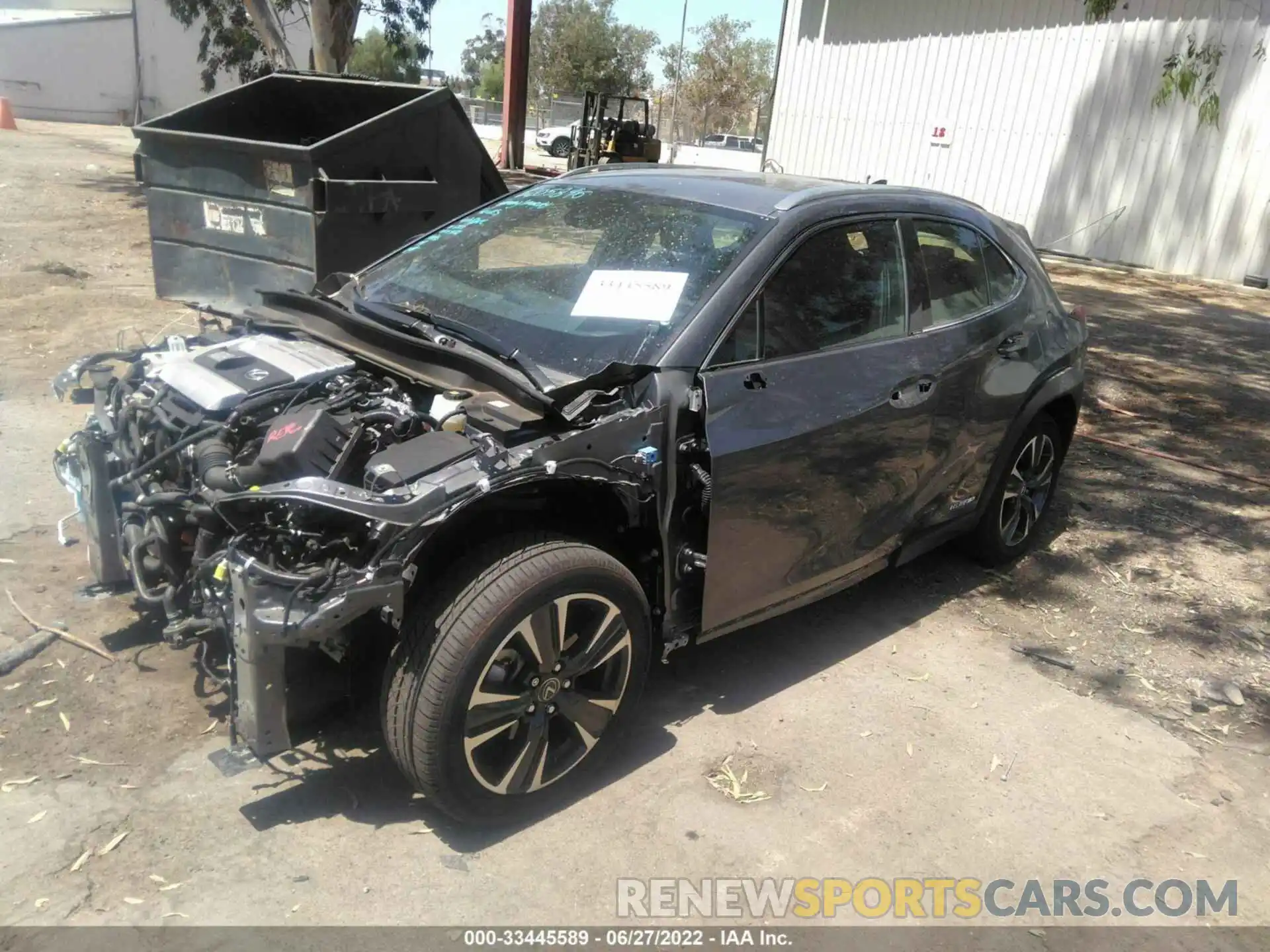 2 Photograph of a damaged car JTHU9JBH0K2009321 LEXUS UX 2019