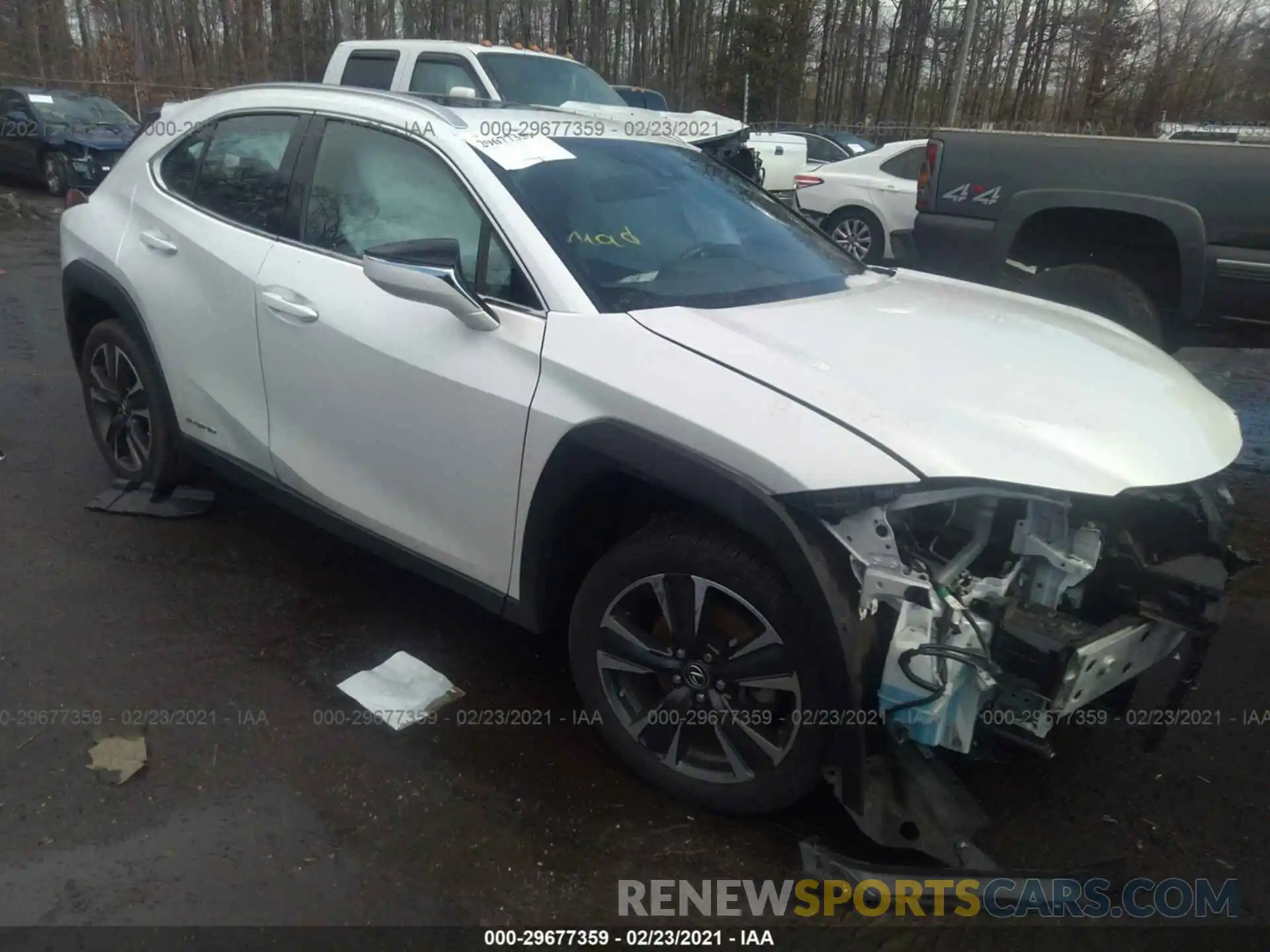 1 Photograph of a damaged car JTHU9JBH8K2001385 LEXUS UX 2019