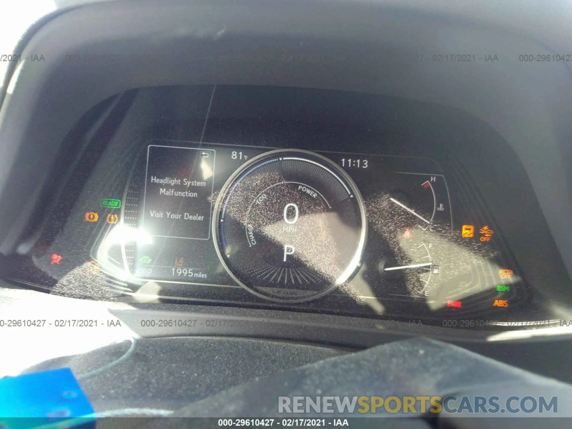 7 Photograph of a damaged car JTHP9JBH7L2032559 LEXUS UX 2020