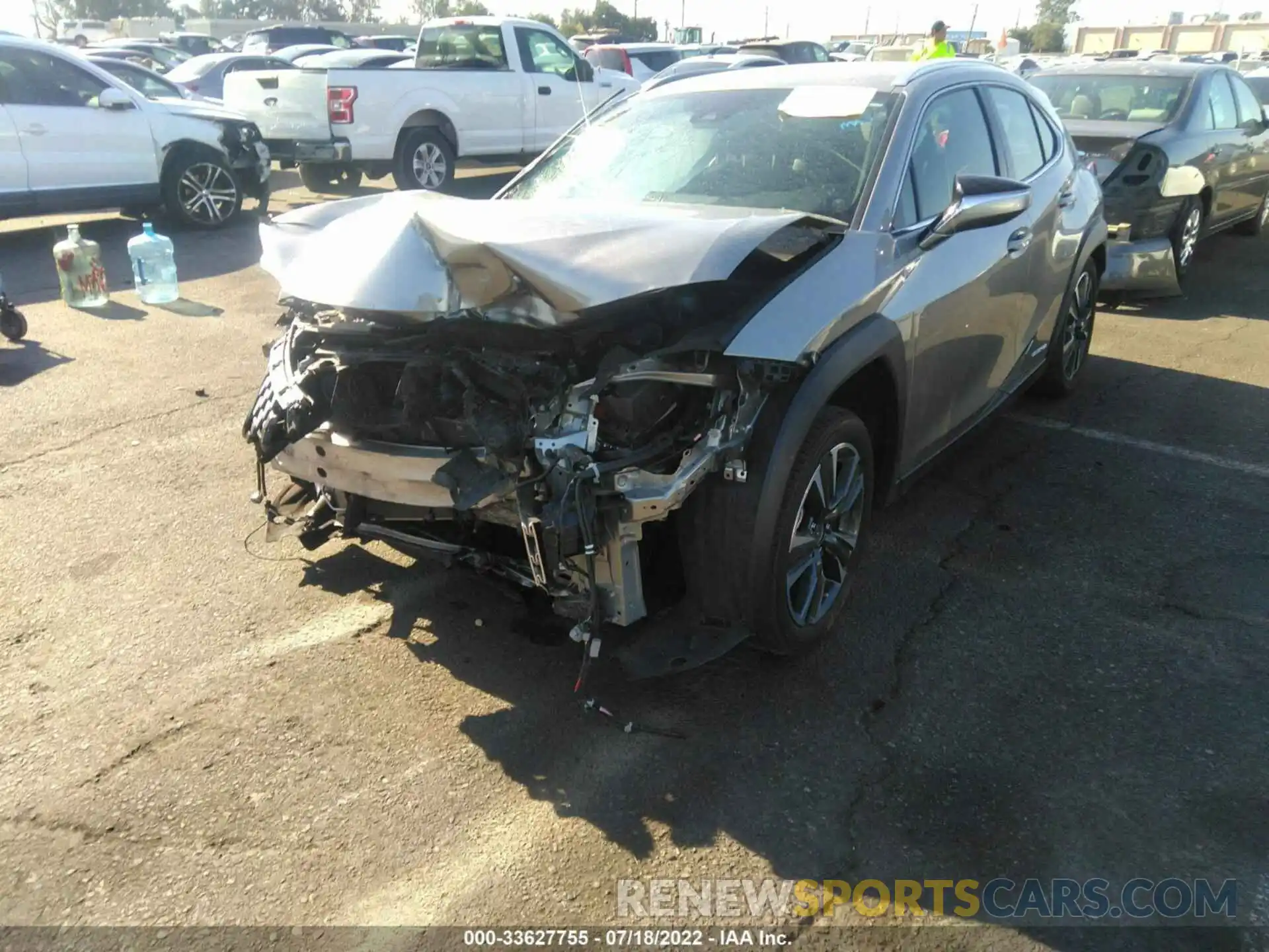 2 Photograph of a damaged car JTHX9JBH3L2033319 LEXUS UX 2020