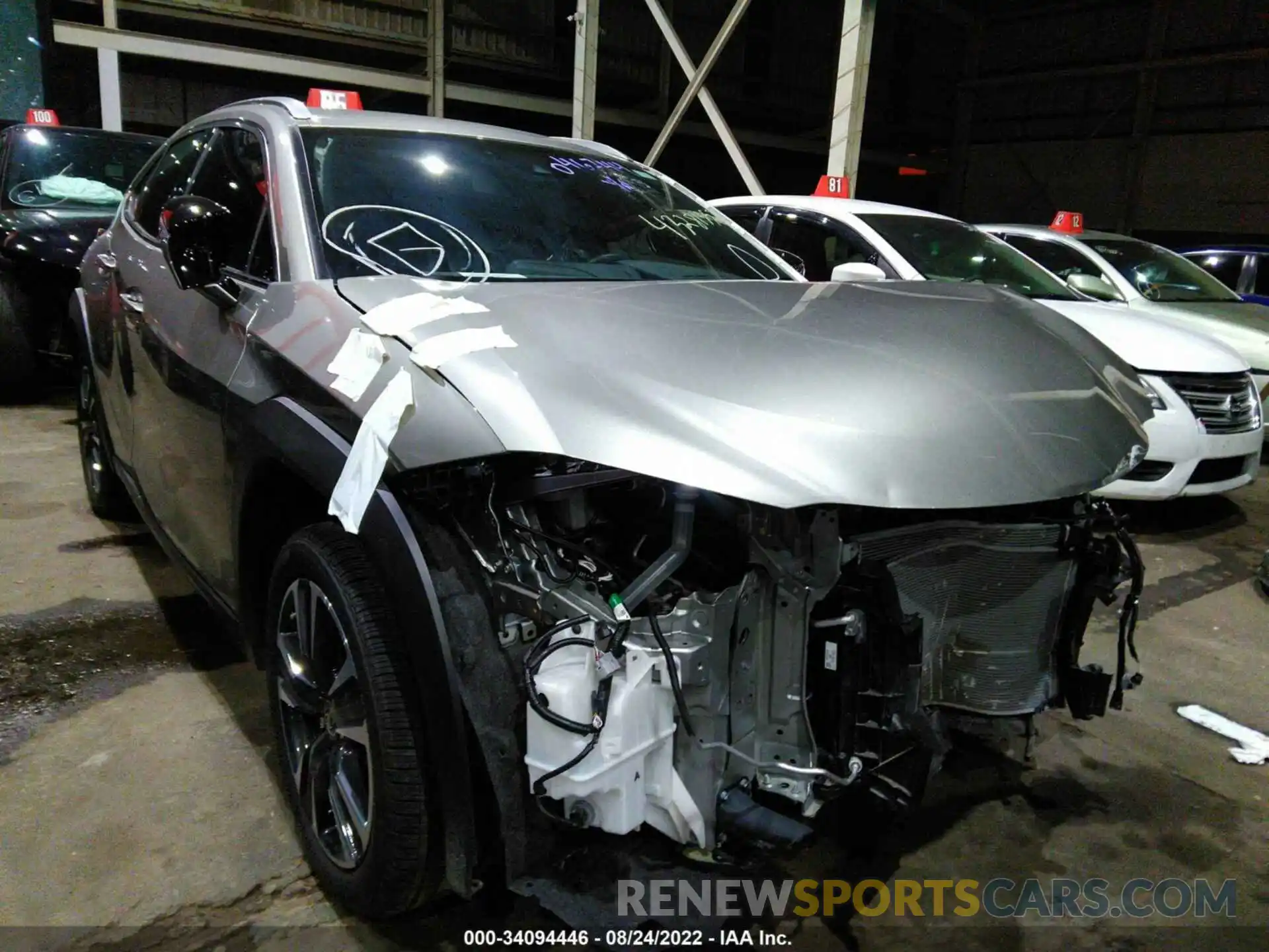 1 Photograph of a damaged car 00HX3JBH0N2046744 LEXUS UX 2022