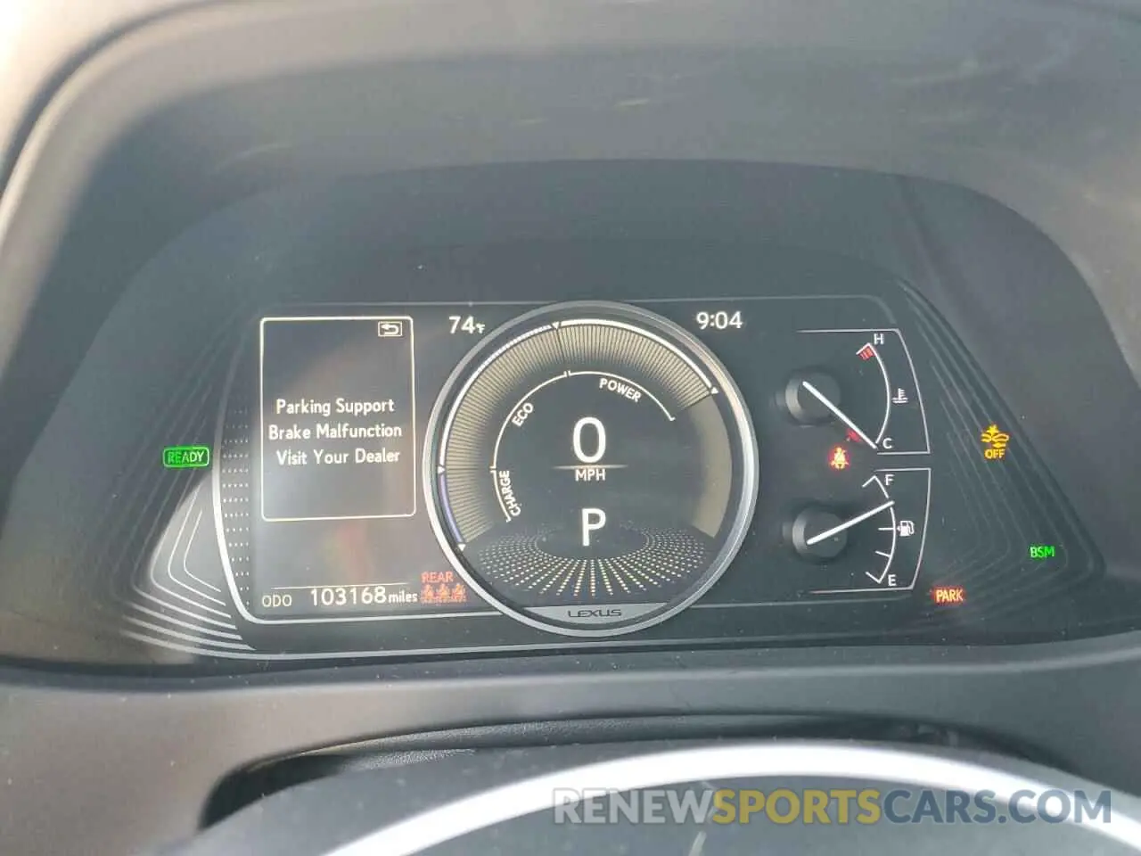 9 Photograph of a damaged car JTHU9JBH1K2004628 LEXUS UX 250H 2019