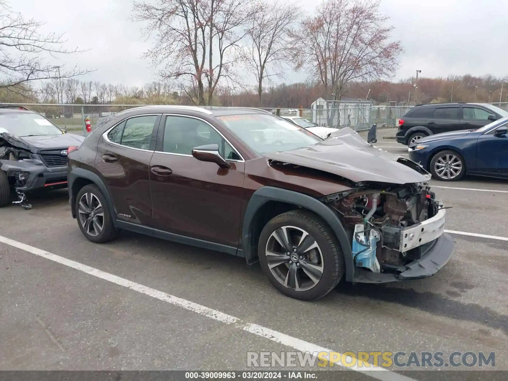 1 Photograph of a damaged car JTHU9JBH5K2002848 LEXUS UX 250H 2019