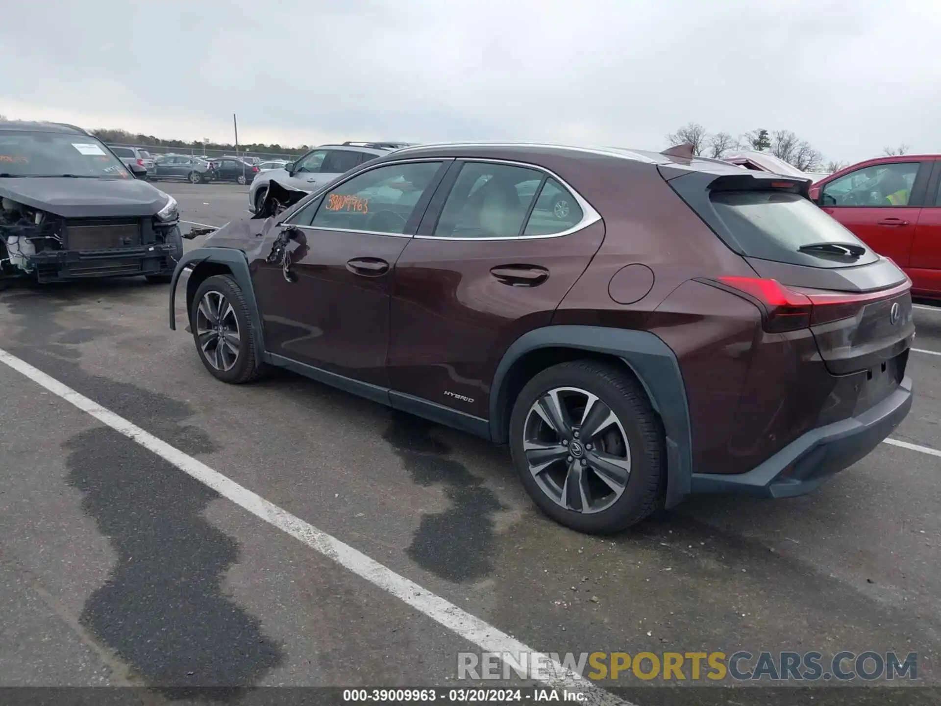 3 Photograph of a damaged car JTHU9JBH5K2002848 LEXUS UX 250H 2019