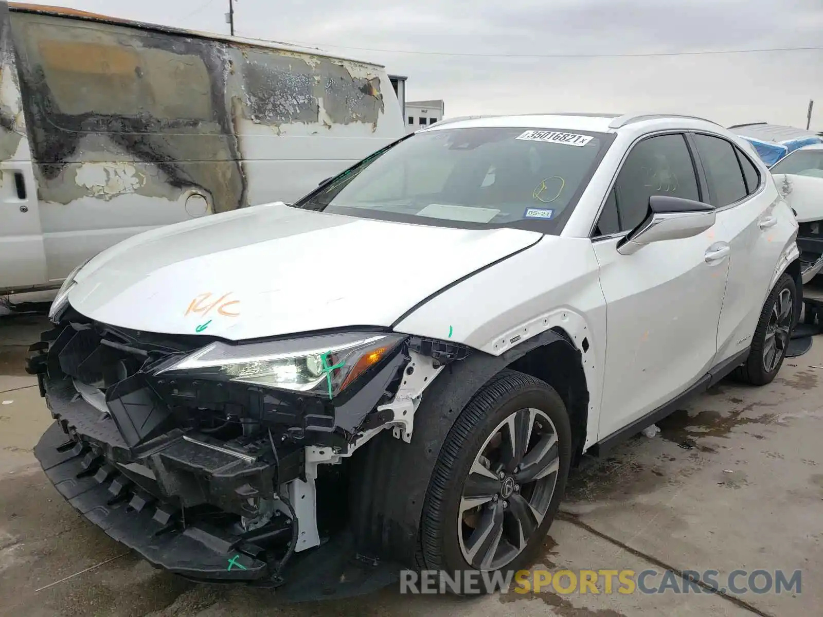 2 Photograph of a damaged car JTHU9JBH5K2010061 LEXUS UX 250H 2019