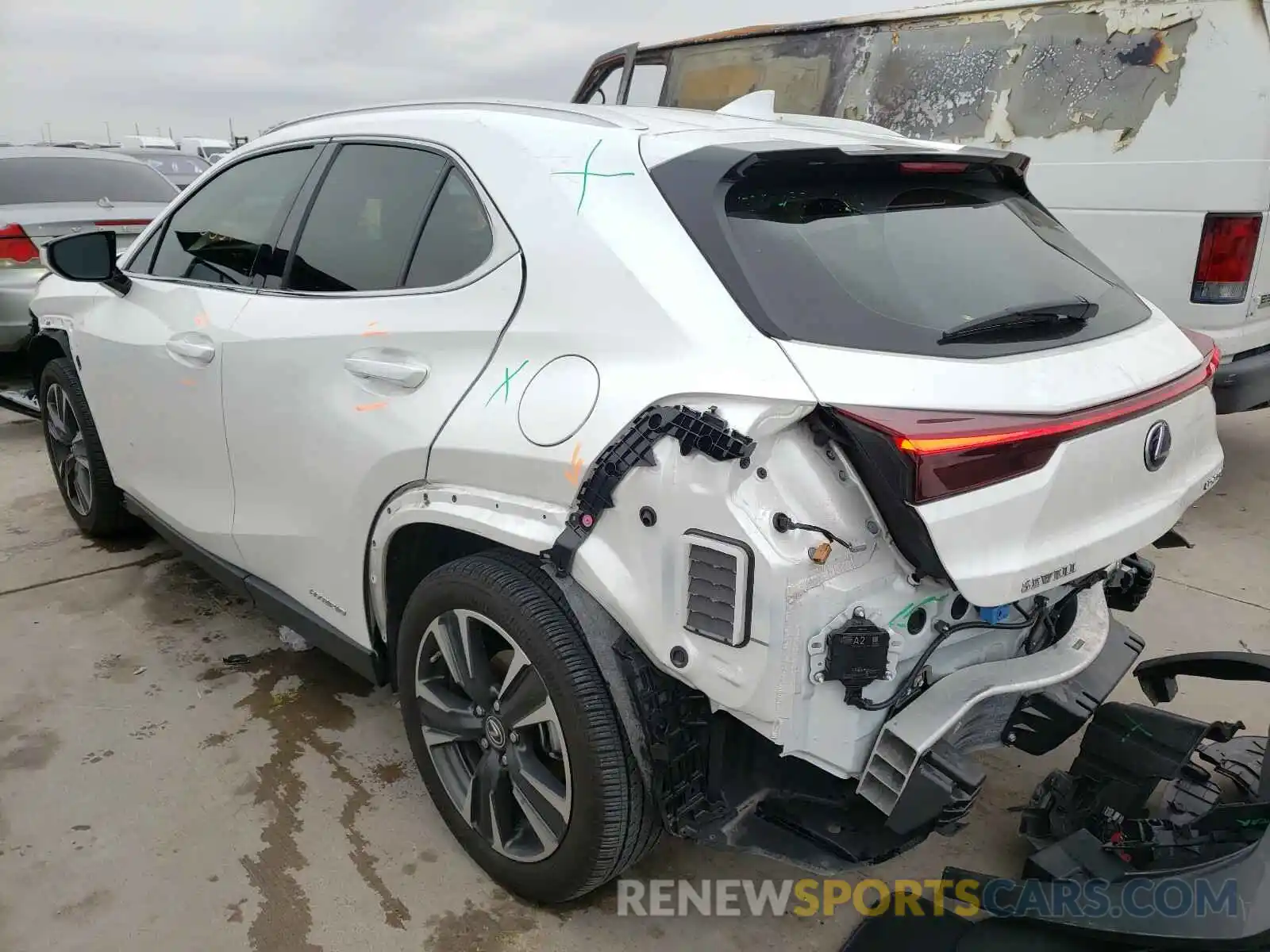 3 Photograph of a damaged car JTHU9JBH5K2010061 LEXUS UX 250H 2019