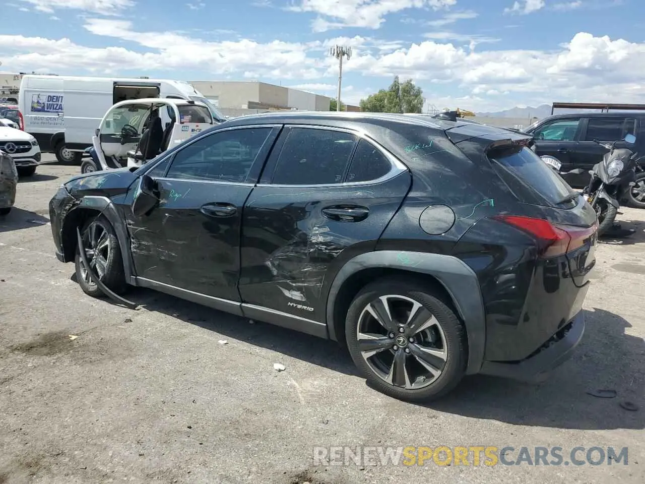 2 Photograph of a damaged car JTHU9JBH6K2016760 LEXUS UX 250H 2019