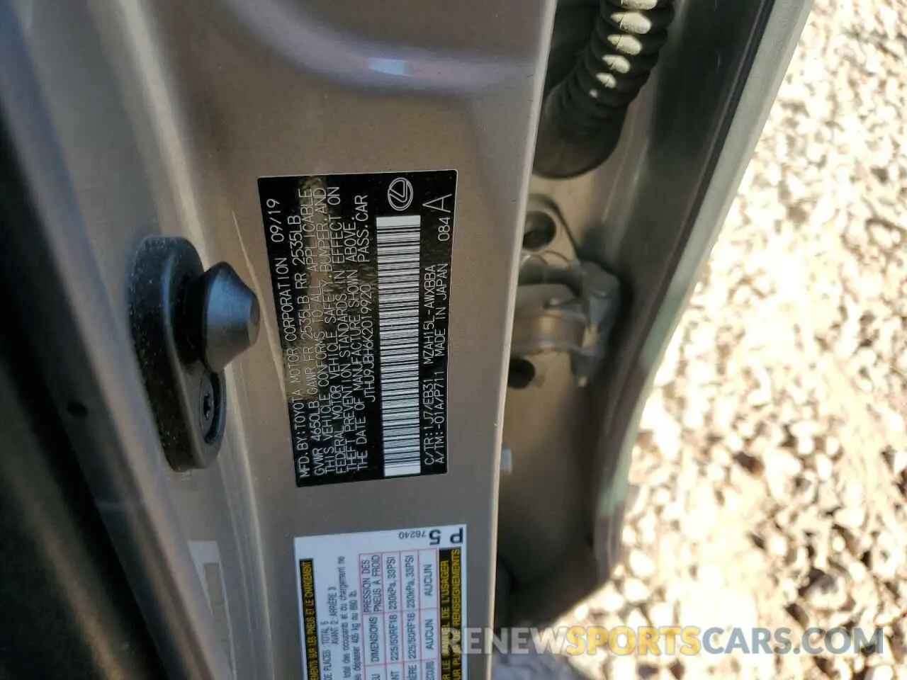 12 Photograph of a damaged car JTHU9JBH6K2019920 LEXUS UX 250H 2019