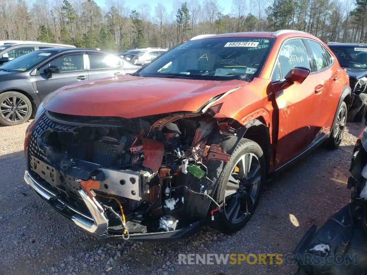 2 Photograph of a damaged car JTHU9JBH8K2003587 LEXUS UX 250H 2019